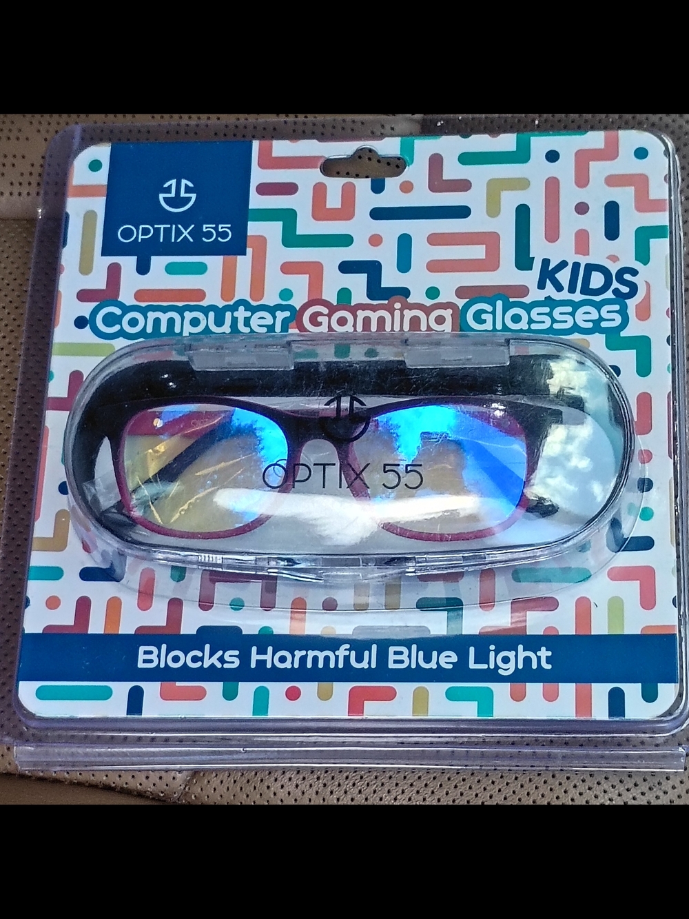 Kids Blue Light Blocking Glasses — Pink/Black